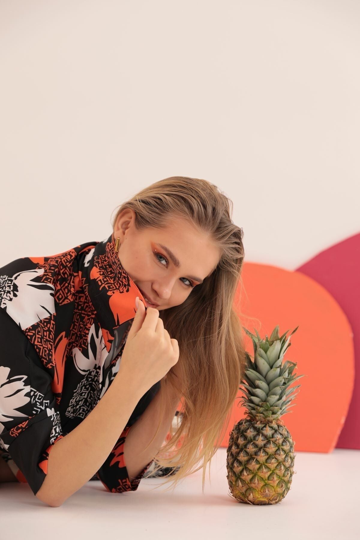 Pineapple print shirt womens store