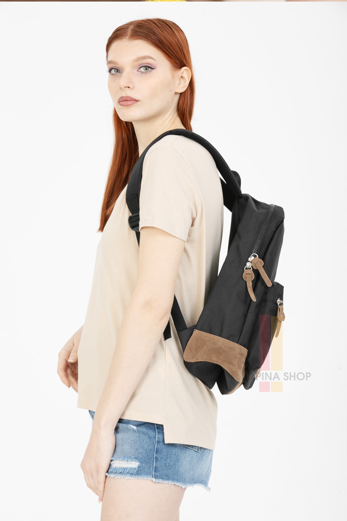 کوله پشتی زنانه قهوه ای QBAG | ASOSM1 اورجینال - تصویر 7