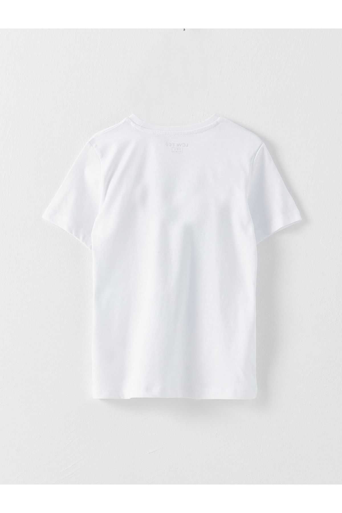 LC Waikiki T-Shirt Weiß Regular Fit YB6241