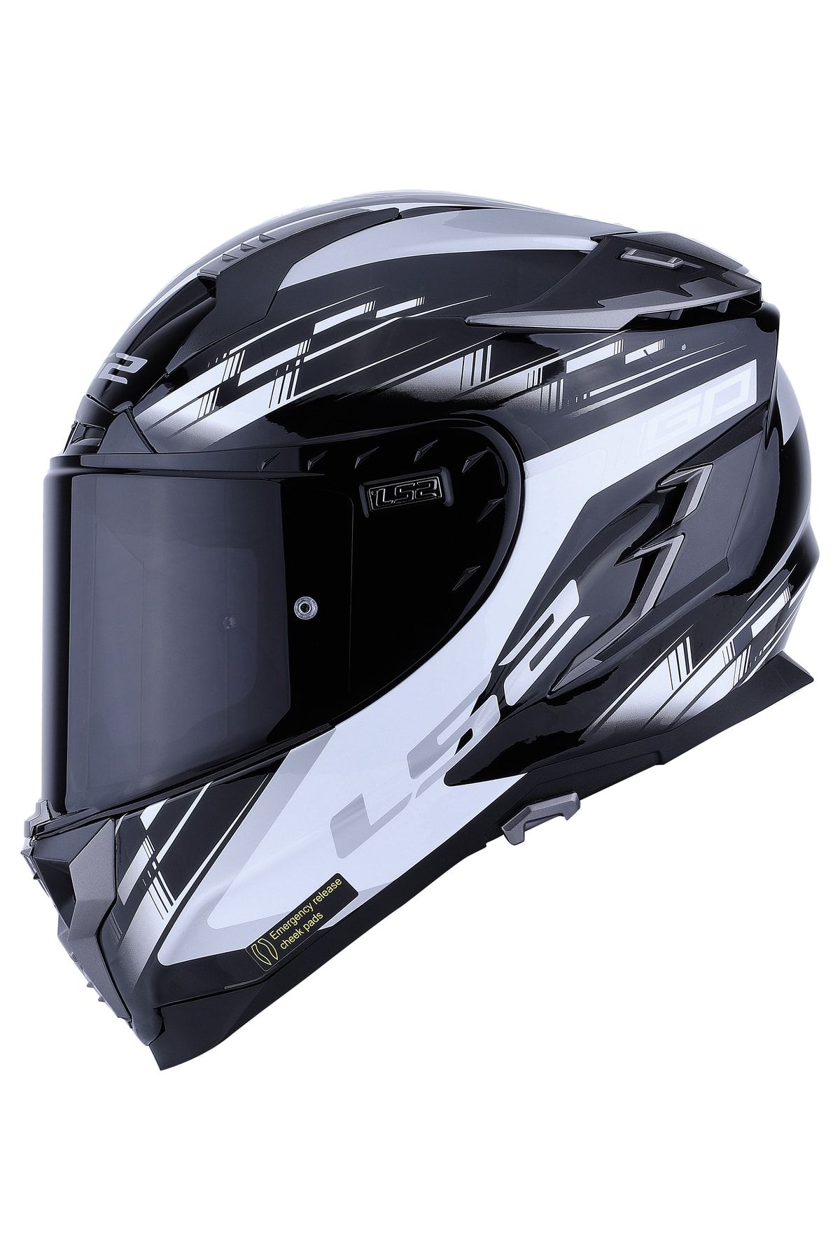 LS2 Challenger Gp Black white Helmet Trendyol