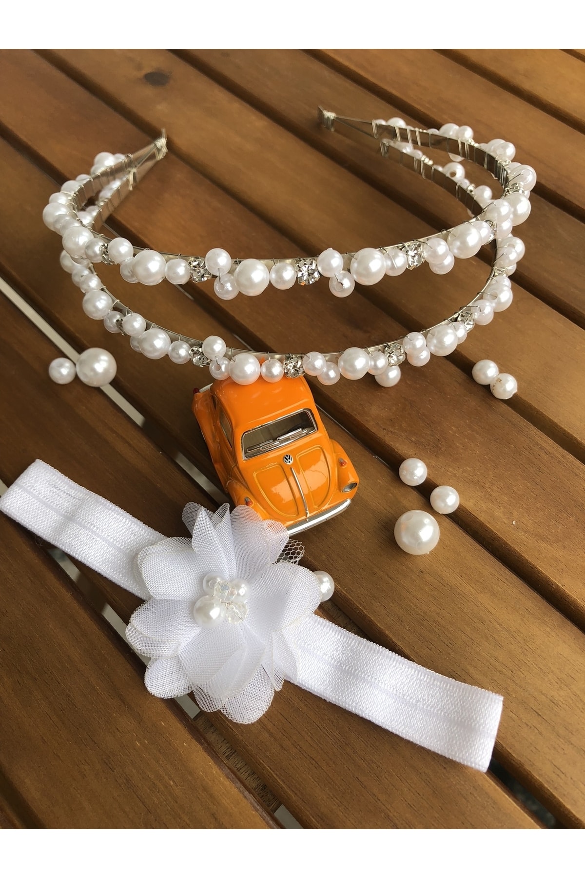 Kadamorganik Inci 2'li Anne Bebek Lohusa Tacı fotoğrafı 2 (önizleme)