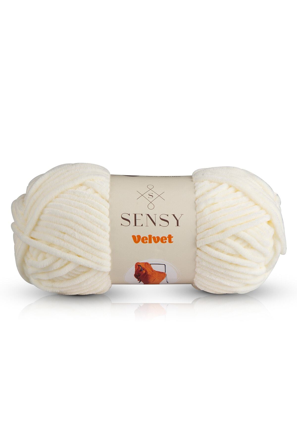 SENSY Premium Velvet Kadife Ip El Örgü Ipi Battaniye Ipi Kazak Ipi