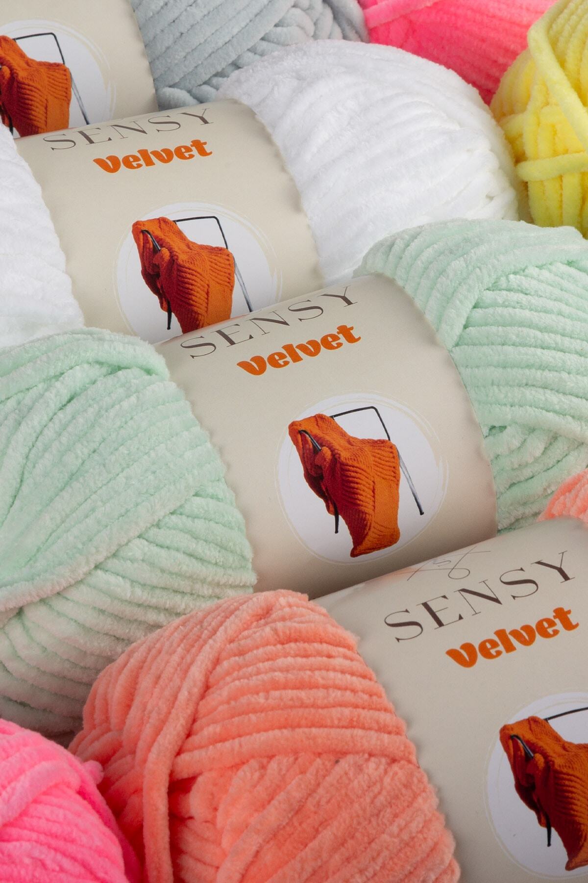 SENSY-Premium Velvet Velvet Thread Hand Knitting Thread Blanket Thread Sweater Thread Baby Blanket Thread Lilac 3