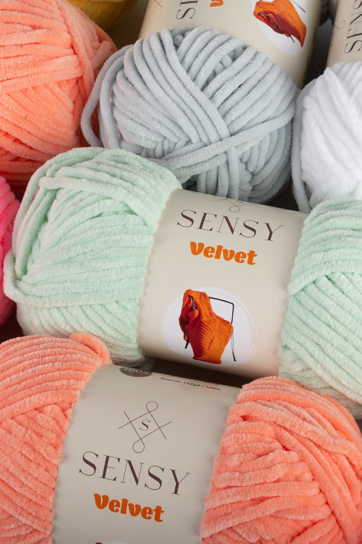 SENSY-Premium Velvet Velvet Thread Hand Knitting Thread Blanket Thread Sweater Thread Baby Blanket Thread Lilac 6