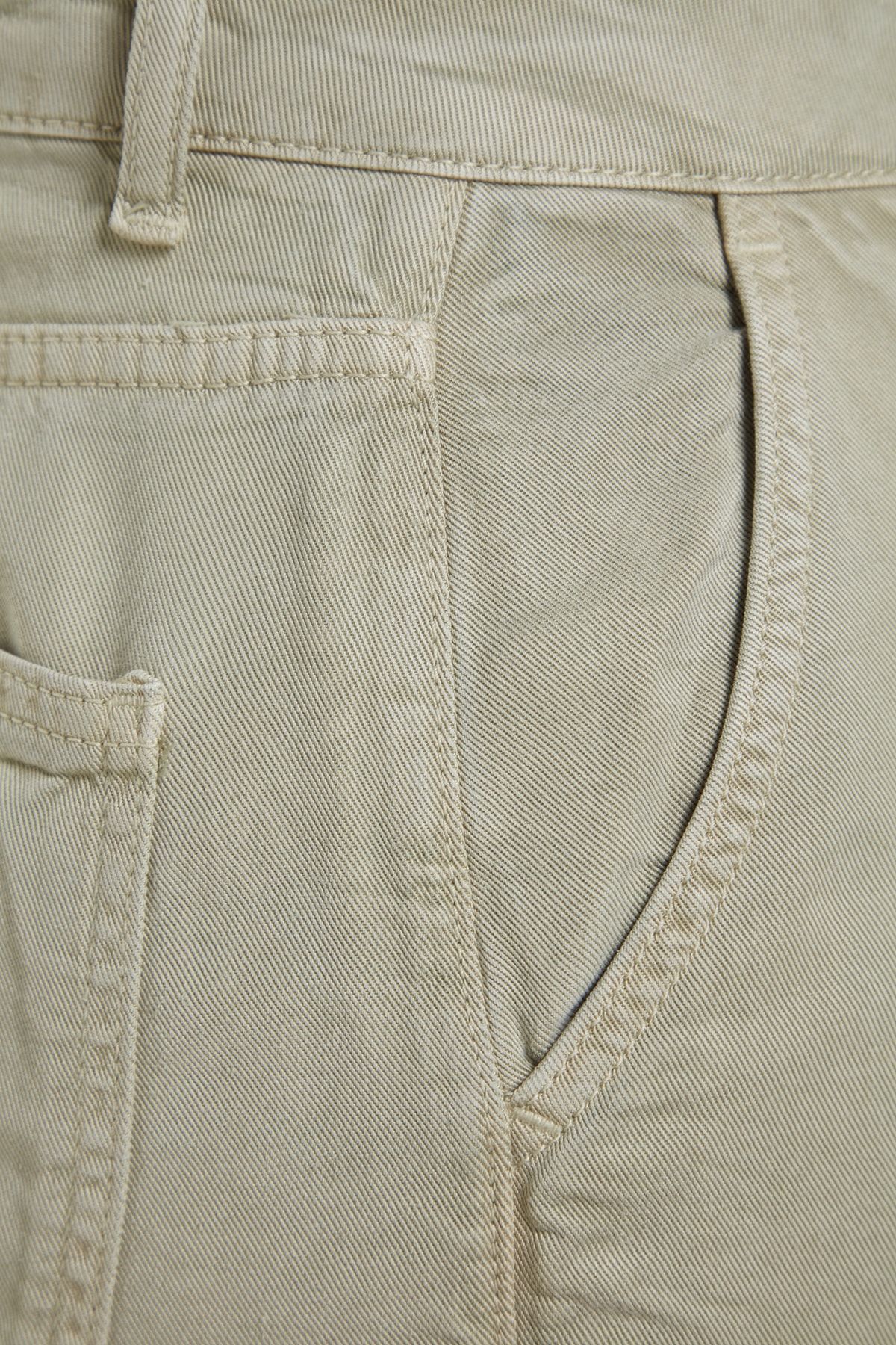 Trendyol Collection-Mint More Sustainable – 100 % Tencel-Jeans mit niedriger Taille und weitem Bein TWOSS23JE00219 7