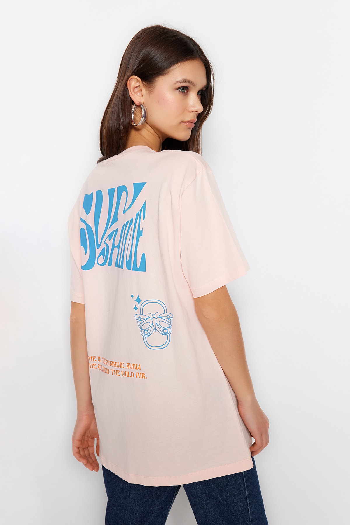 Trendyol Collection T-Shirt Rosa Boyfriend