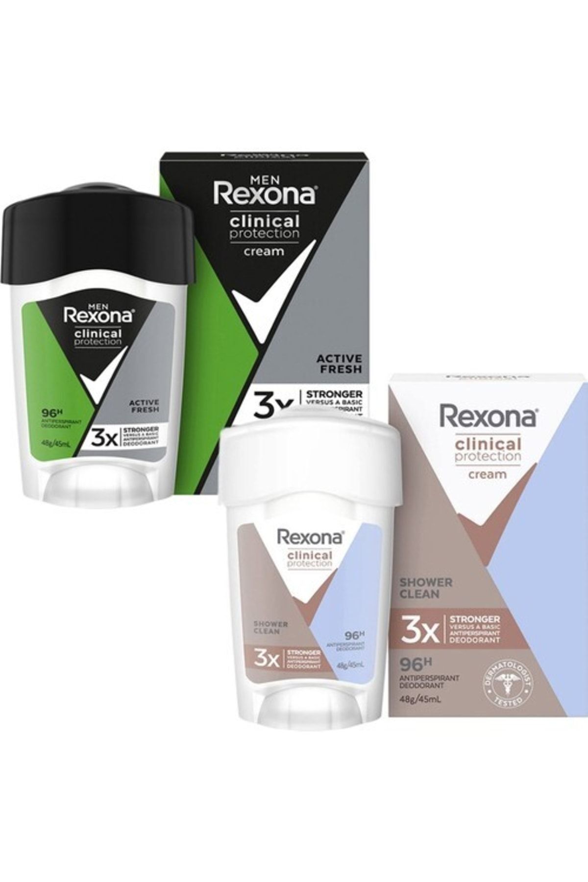 Дезодорант-стик Rexona Clinical Protection Stick для женщин и мужчин, 45 мл, набор из 2 шт. TYC00776373821