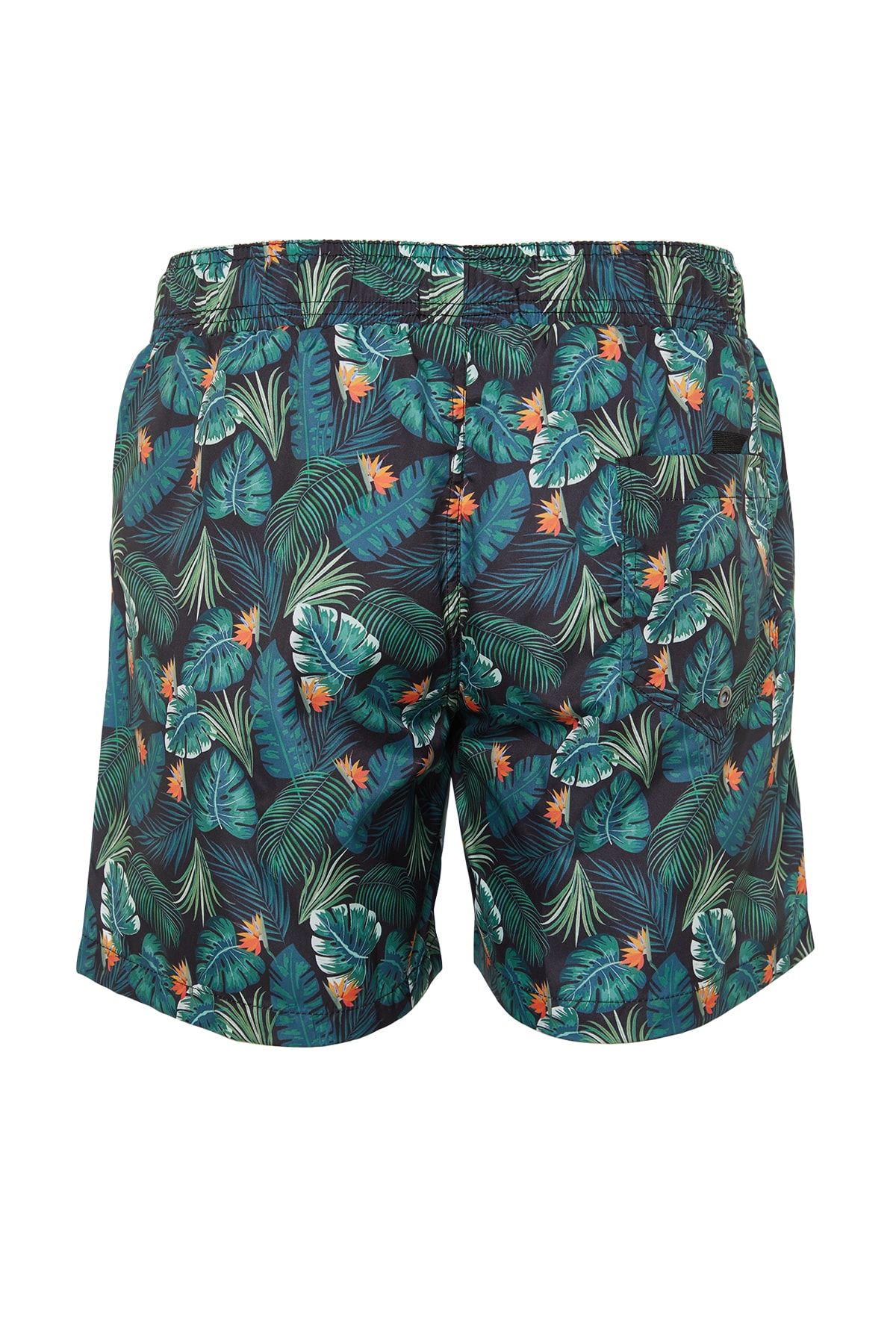 Trendyol Collection-Grüner Badeanzug mit tropischem Aufdruck - Badeshorts in Standardgröße TMNSS21DS0013 7