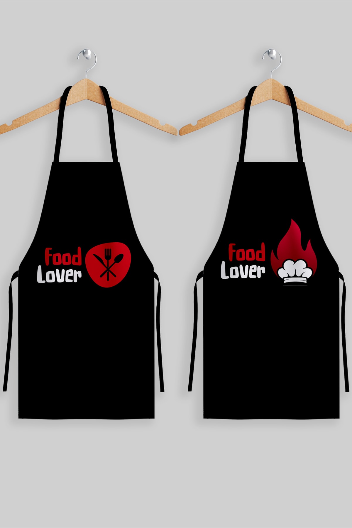 AYSHOME Ays Home Kitchen Apron Set of 2 for the Love of Food