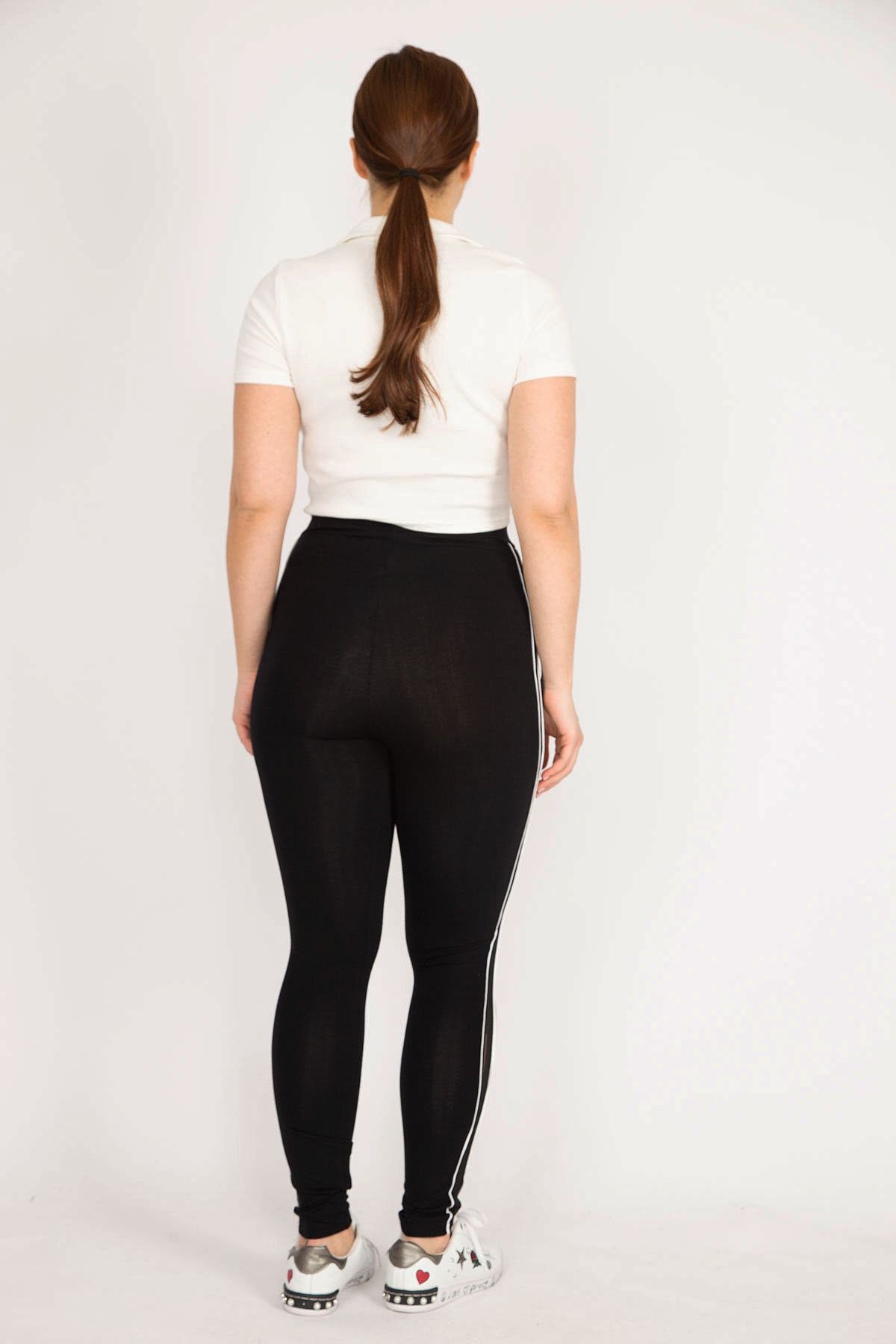 Plus size side stripe leggings best sale
