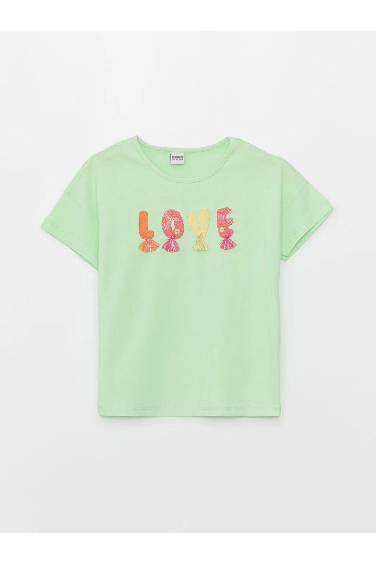 LC Waikiki Dziewczęcy T-shirt Z Krótkim Rękawem I Nadrukiem Lcw Kobieta - 9–10 years