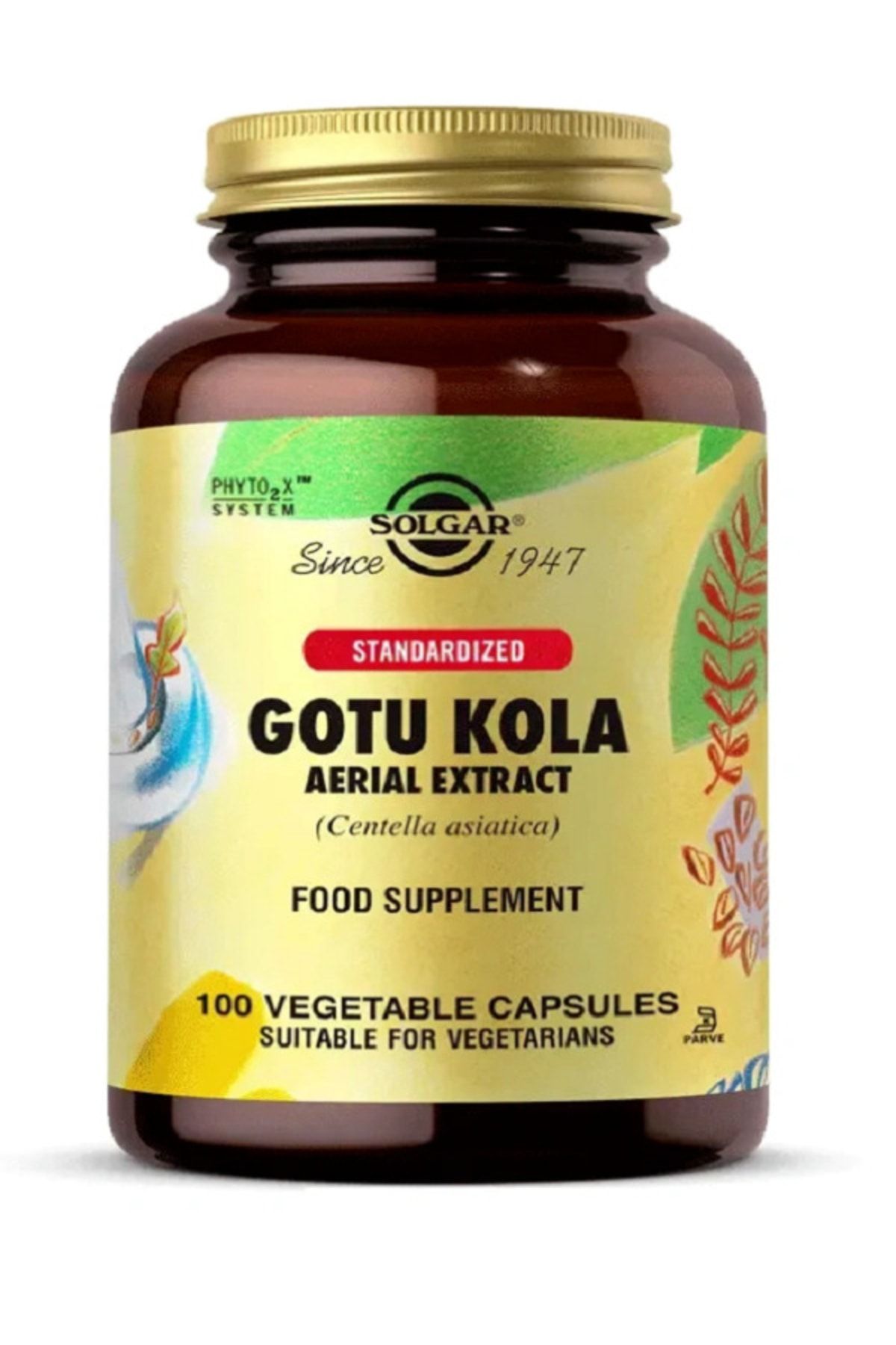 Solgar-Gotu Kola Aerial Extract 100 Kapsül 2