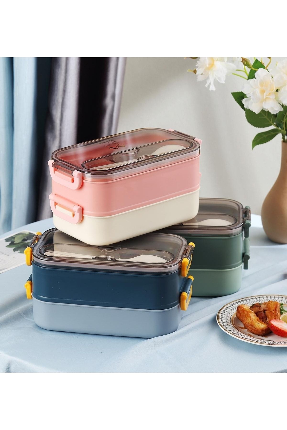 Vagonlife-Bento 1200ml Lunchbox New Collection 2-Layer Steel Lunchbox Lunch Box 3