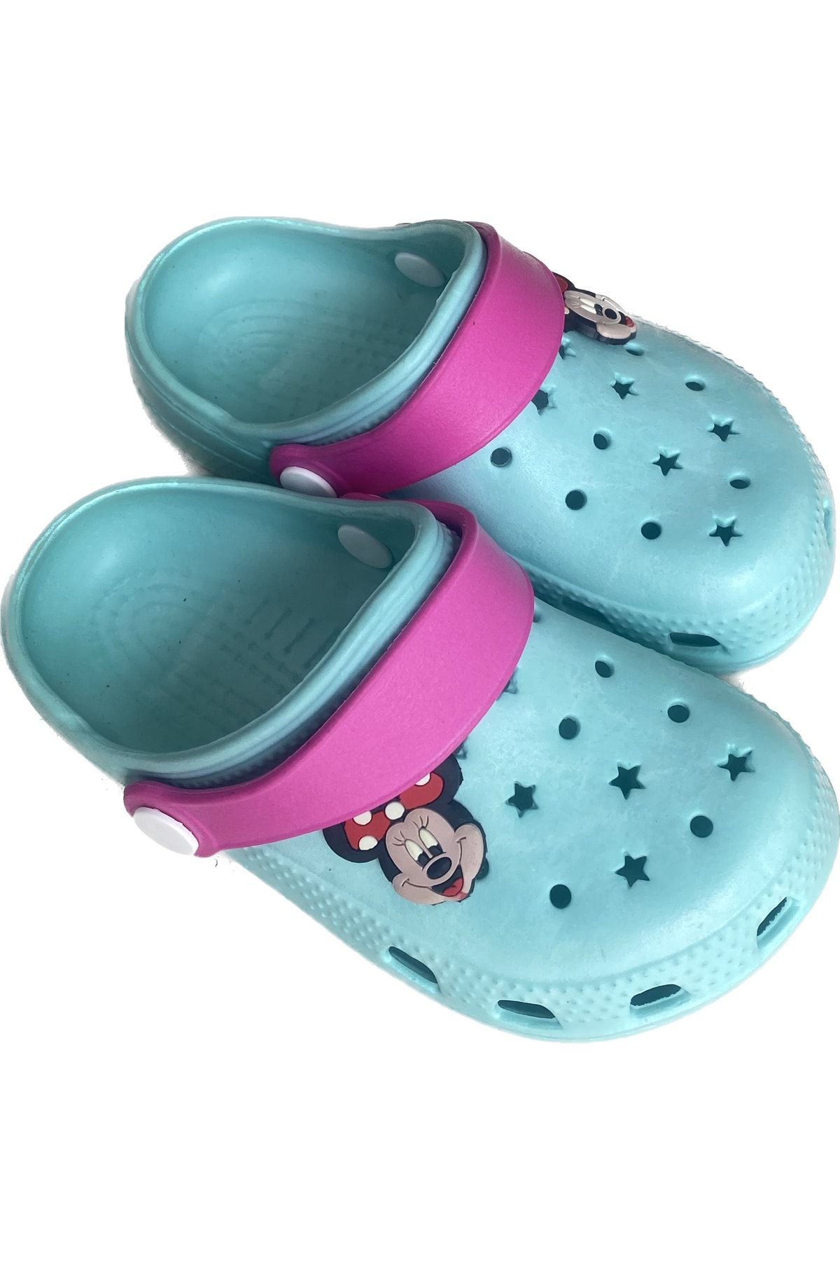 Akınal Bella-Akınalbella Girl's Mint Mikimouse Emoji Light Slippers Sandals 2