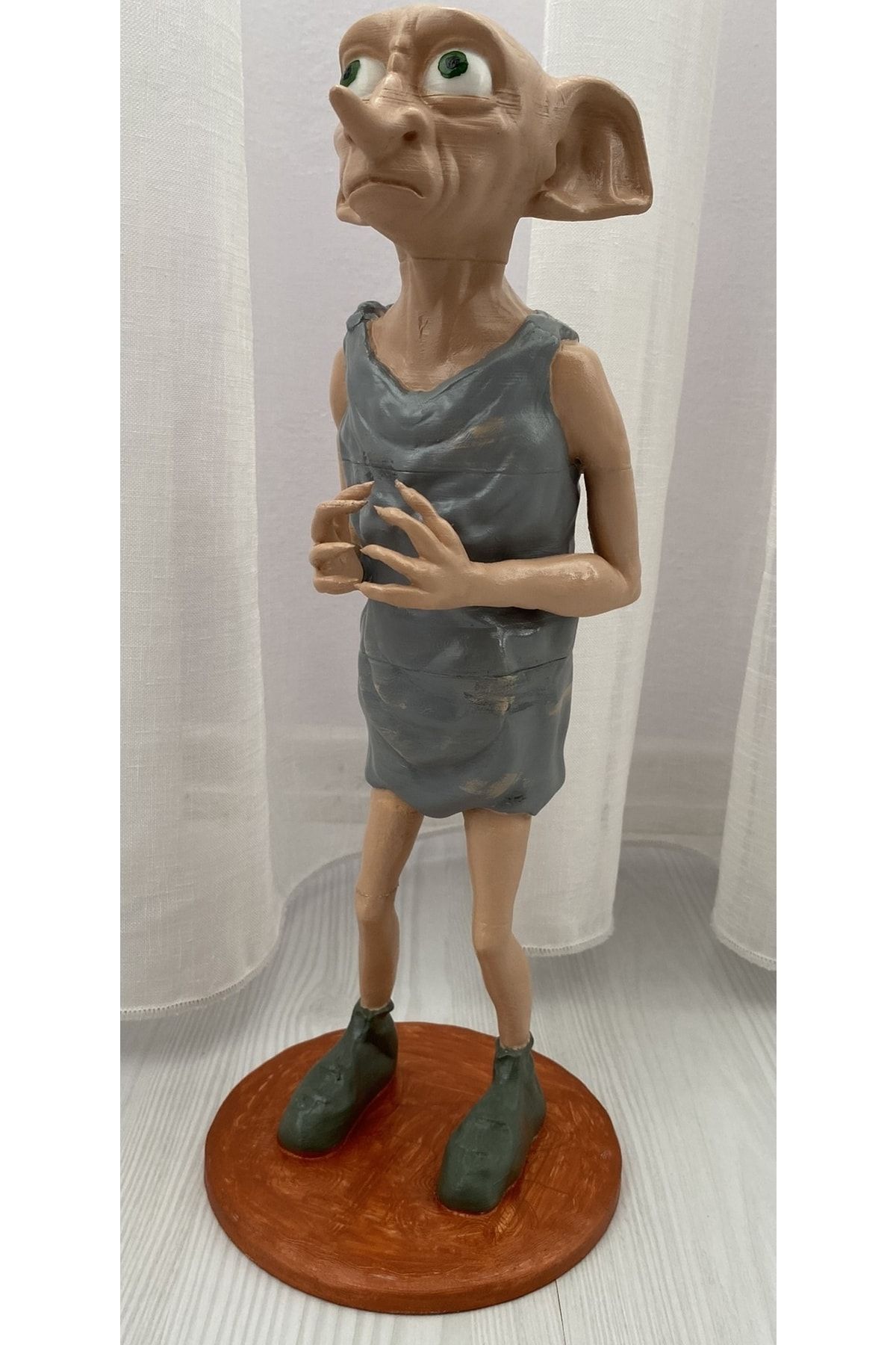 HARRY POTTER DOBBY THE HOUSE ELF Hand-Painted Poseable Portrait Figure  Featuring Cotton Pillowcase Outfit With Sock