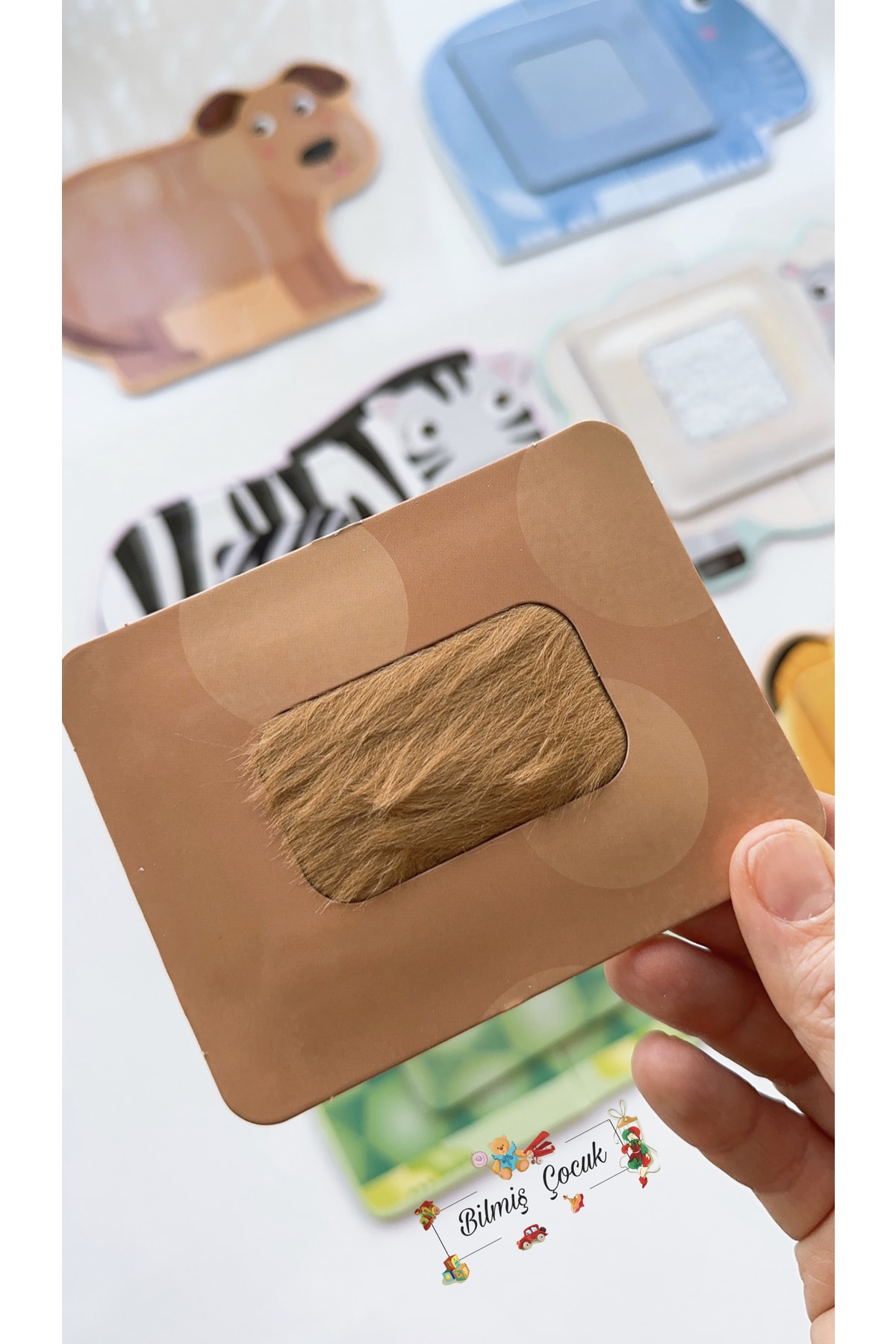 BİLMİŞ ÇOCUK Headu Tactile Montessori Puzzle Dokulu Hayvan 6 Figürlü Puzzle fotoğrafı 6 (önizleme)