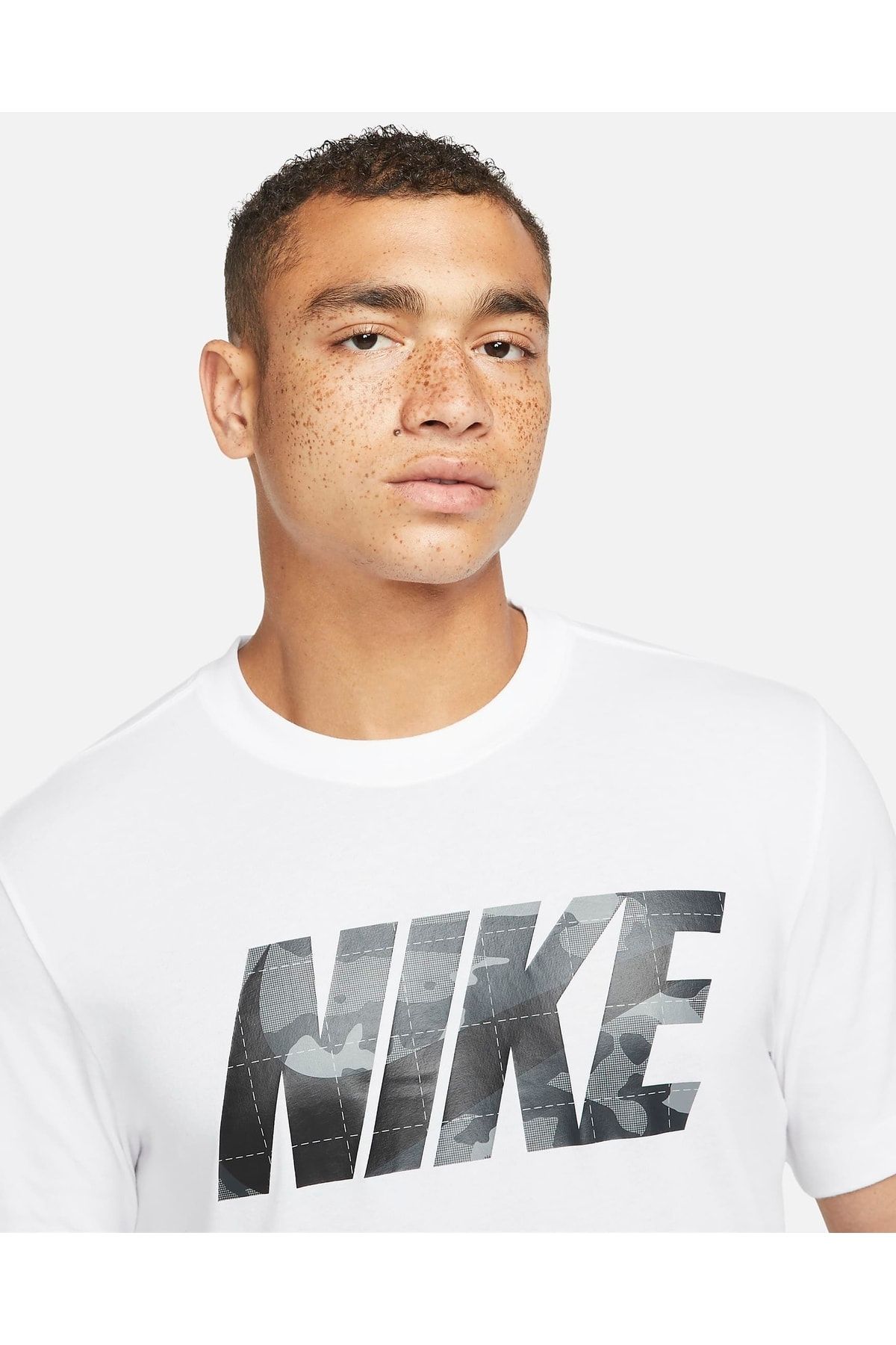 Nike swoosh top t shirt white
