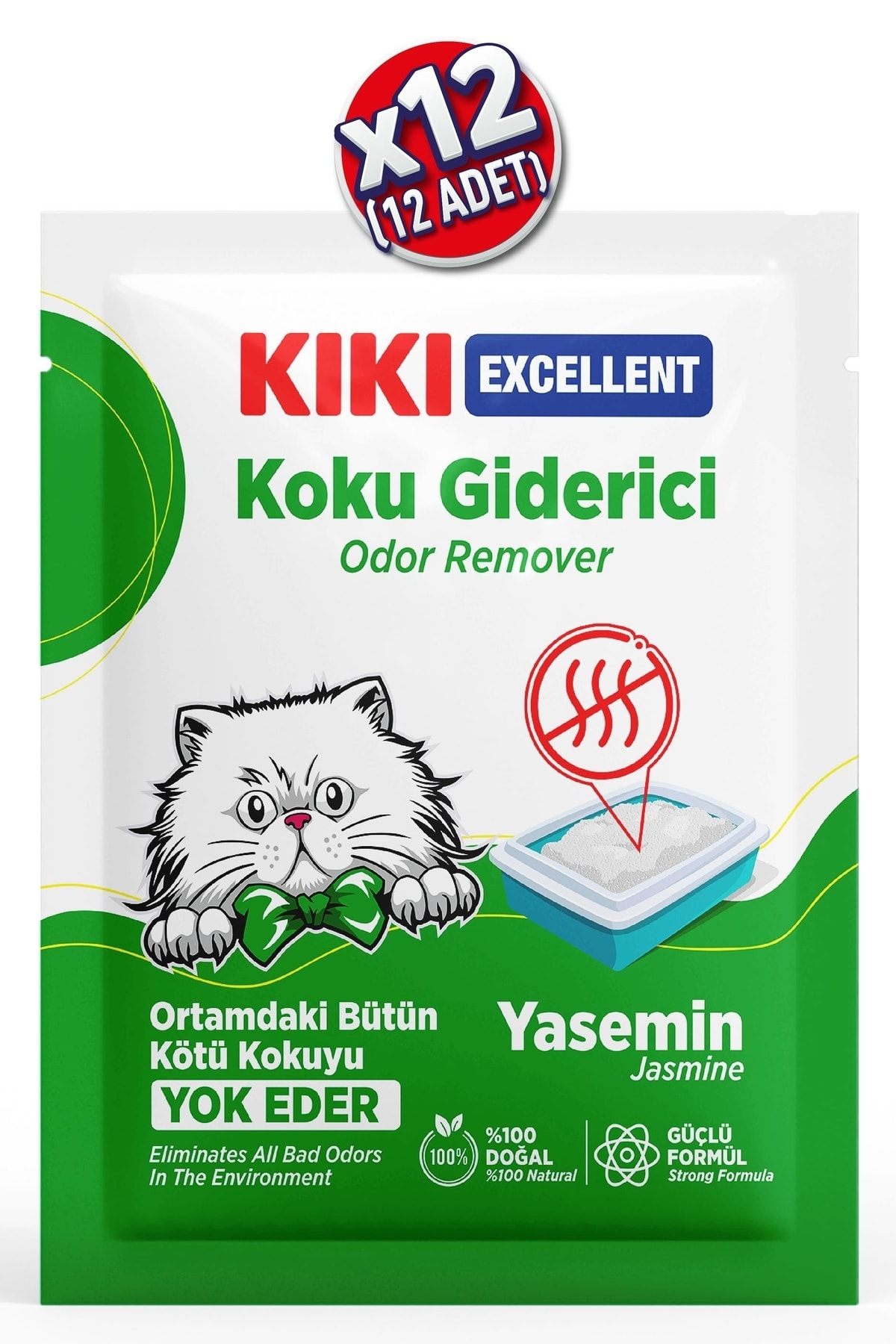 Kiki Excellent Kedi Koku Giderici Yasemin Kokulu 25 gr. 12 Adet Kc204m12