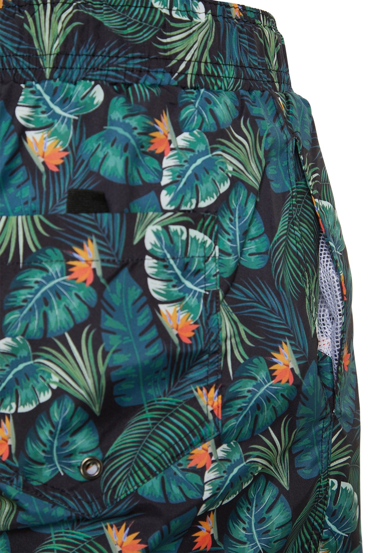 Trendyol Collection-Grüner Badeanzug mit tropischem Aufdruck - Badeshorts in Standardgröße TMNSS21DS0013 6