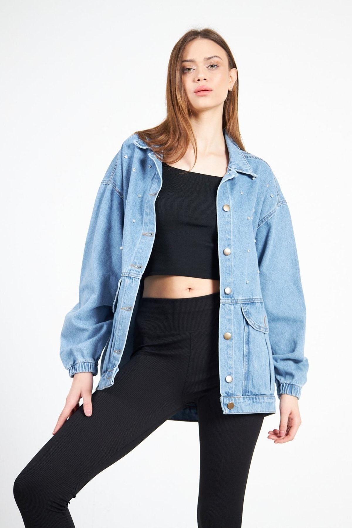 Balloon sleeve jean hotsell jacket