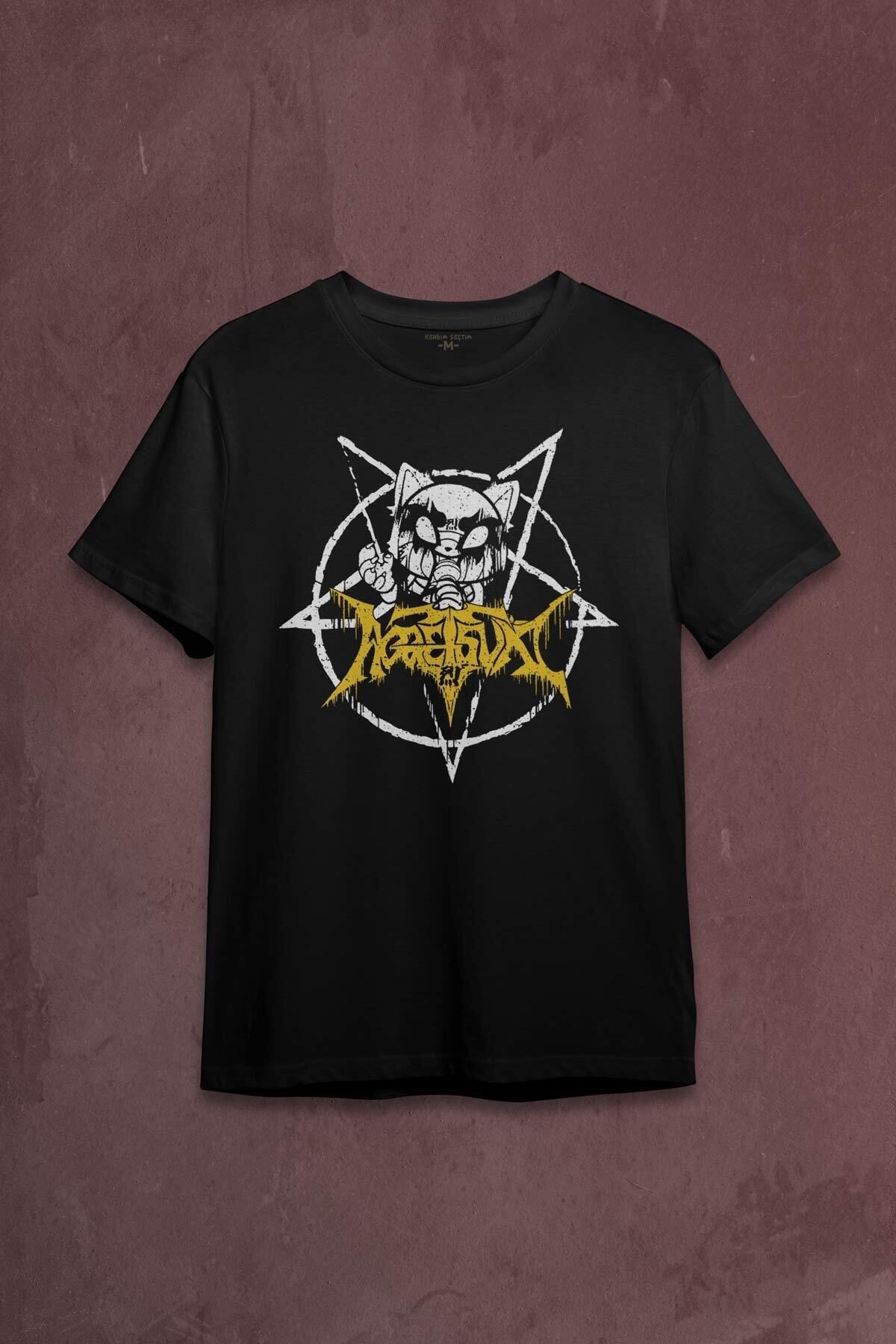Kendim Seçtim Siyah Unisex Aggretsuko Agresif Retsuko Gotik Japon Anime ...