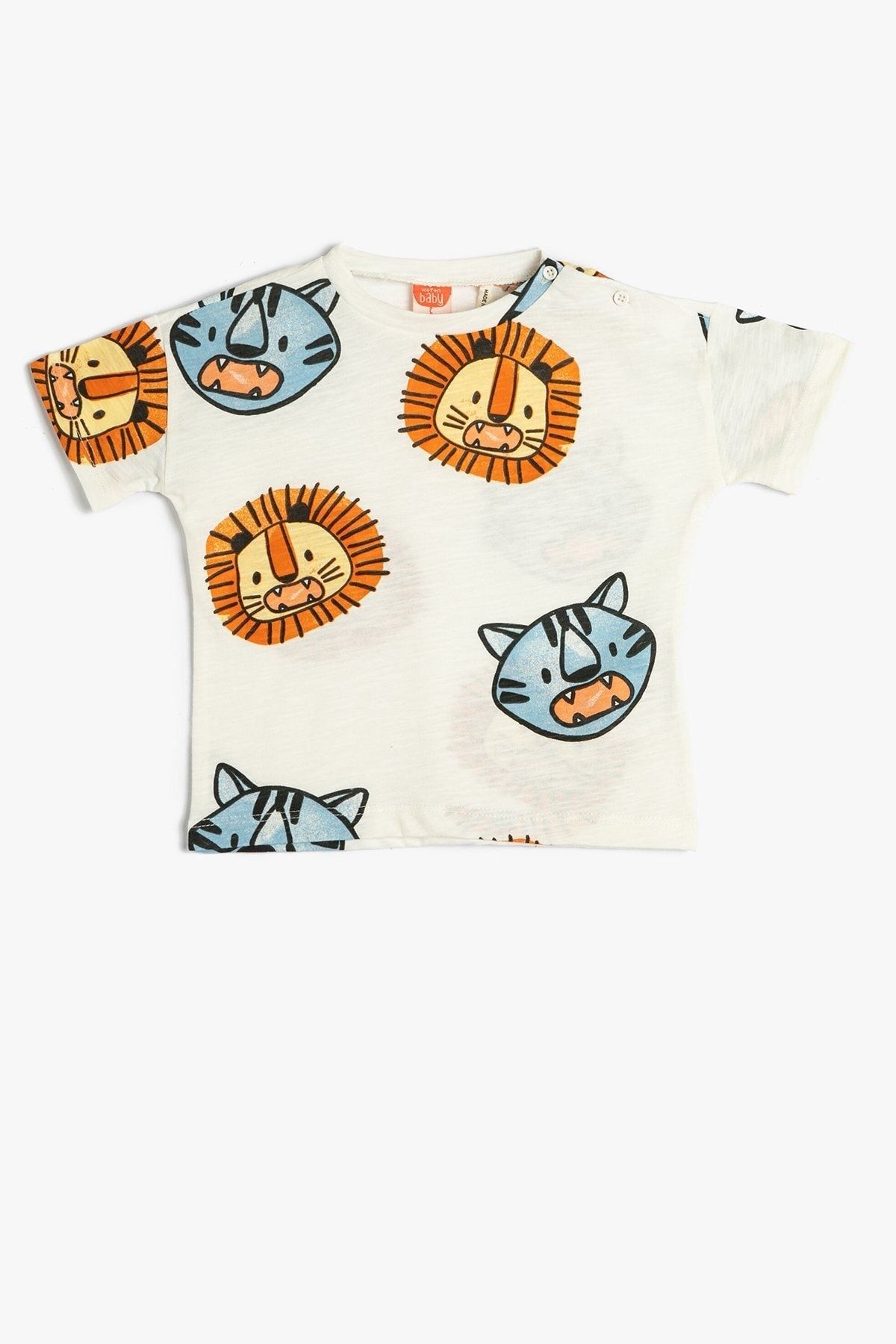 Koton T-Shirt Ecru Regular Fit