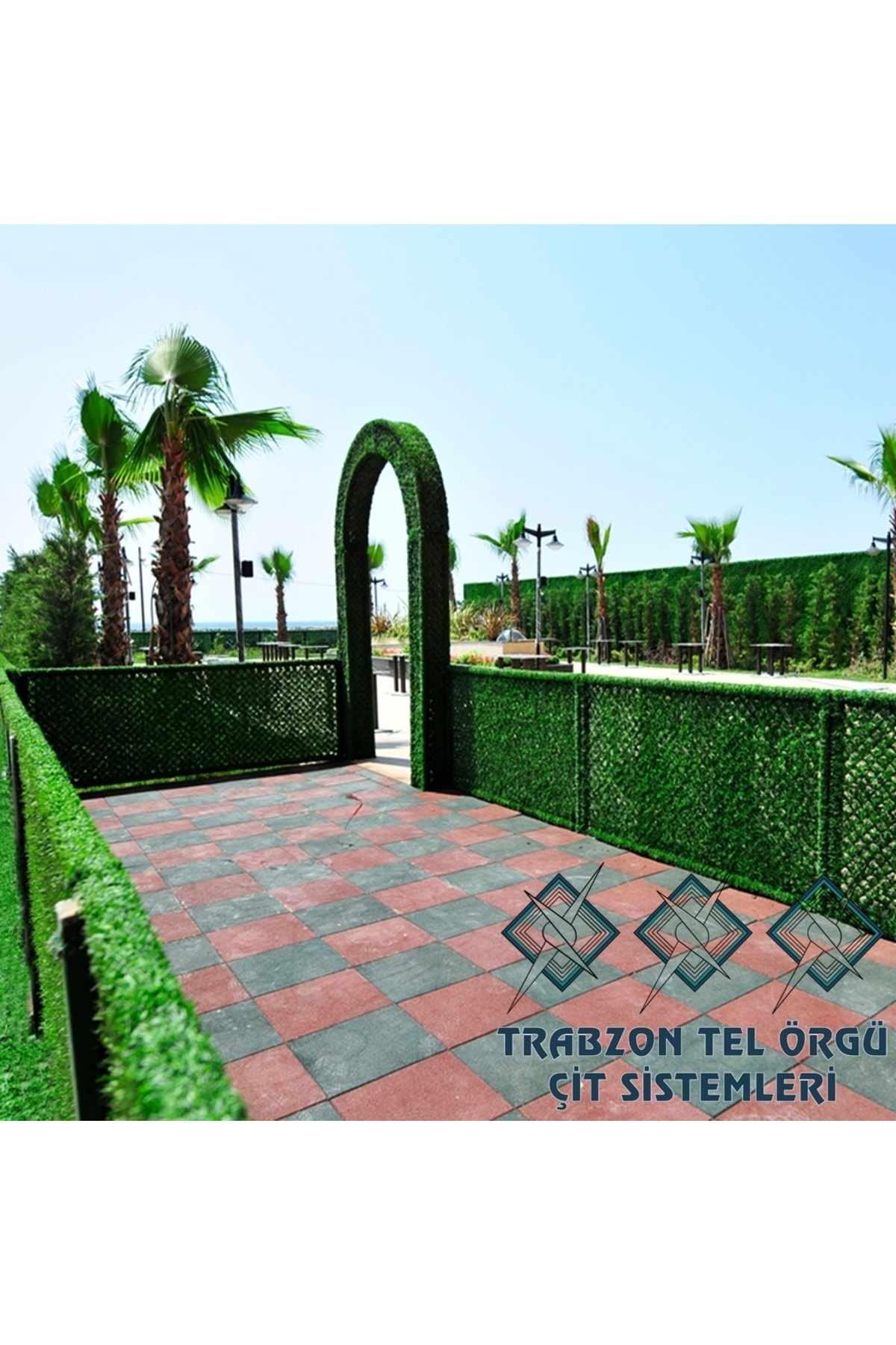 Dekoratif Çim Çit Yeşil H=050 Cm - 10 Metre 4
