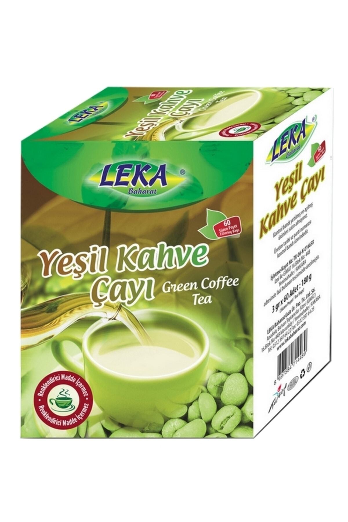 leka baharat Yeşil Kahve Çayı Metabolizma Çayı 60 Süzen Poşet
