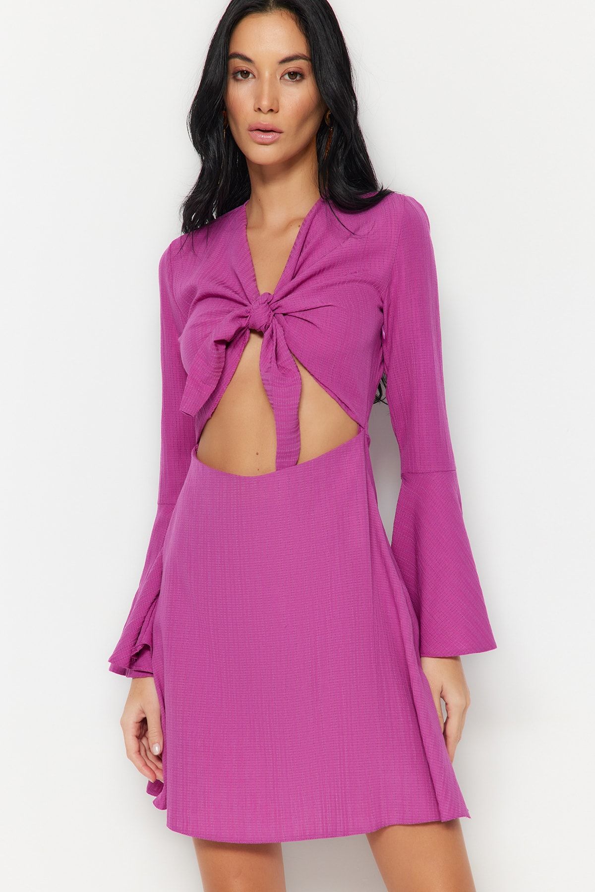 Trendyol Collection Kleid Lila A-Linie FN6862