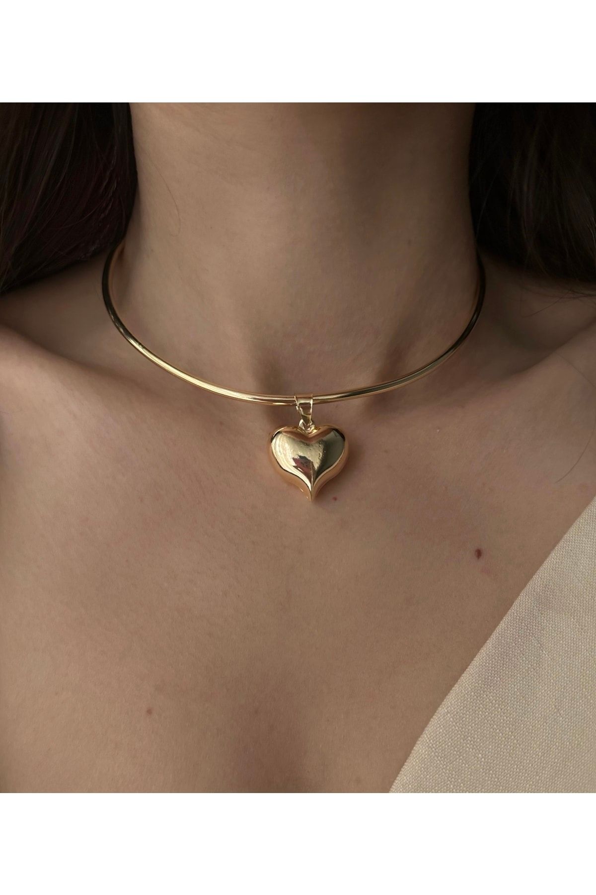 Heart cheap chain choker
