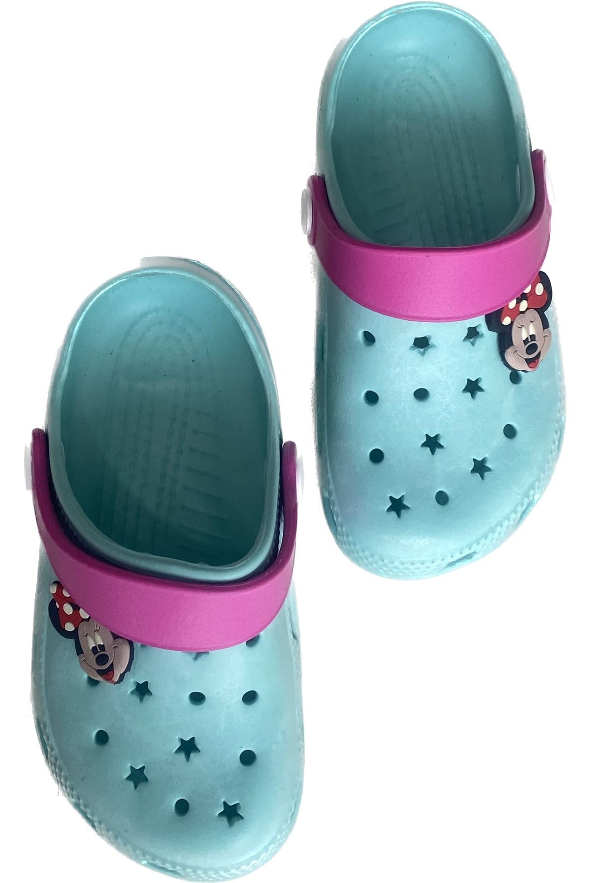 Akınal Bella-Akınalbella Girl's Mint Mikimouse Emoji Light Slippers Sandals 5