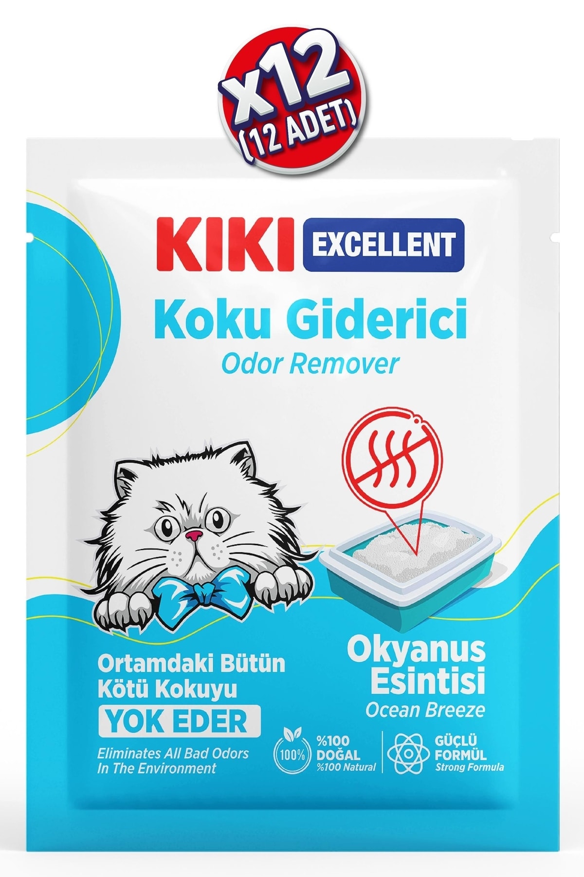 Kiki Excellent Kedi Koku Giderici Okyanus Esintisi 25 Gr. 12 Adet Kc202m12