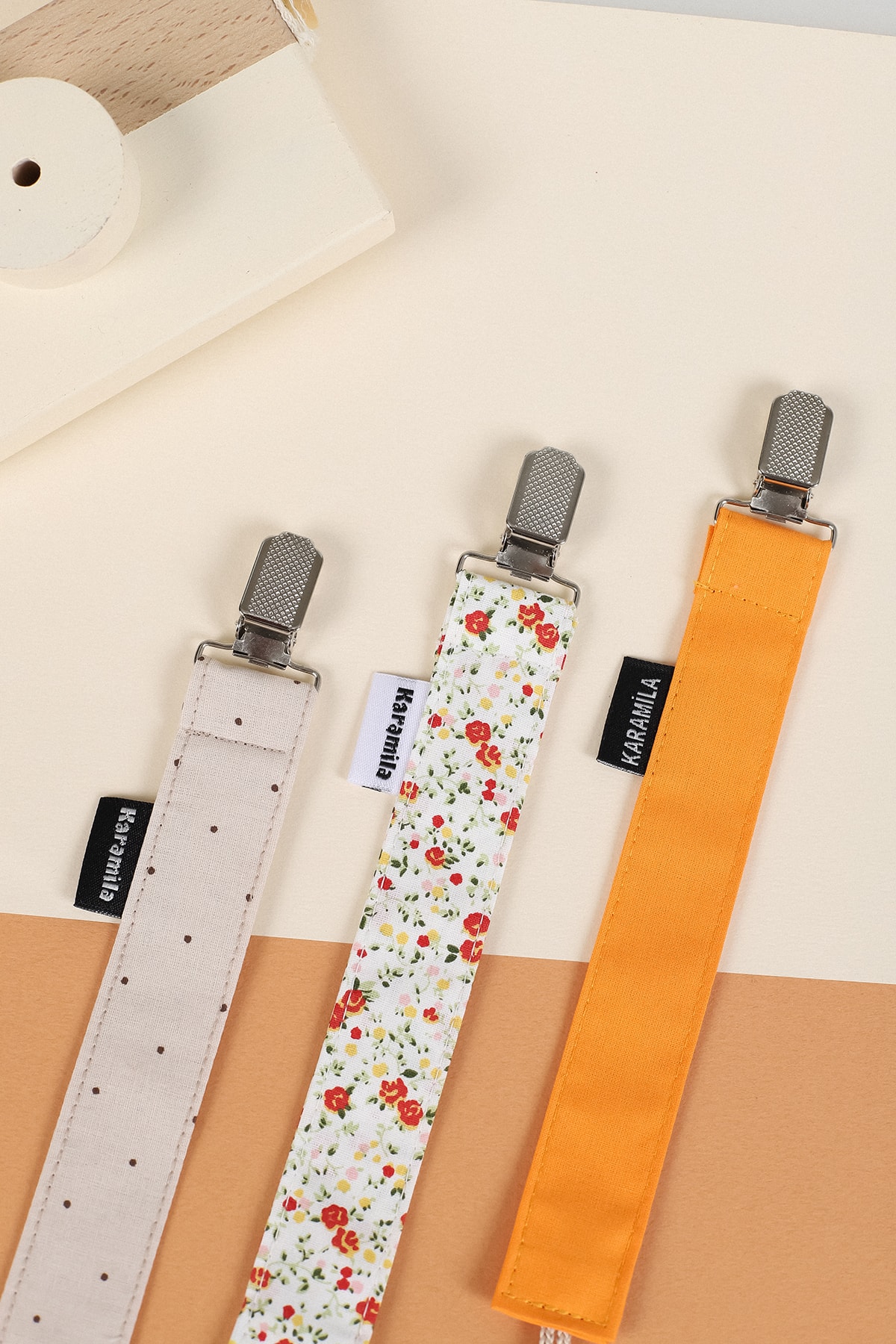 KARAMİLA Mila 3’lü Set Emzik Askısı - Emzik Zinciri - Emzik Tutacağı fotoğrafı 2 (önizleme)