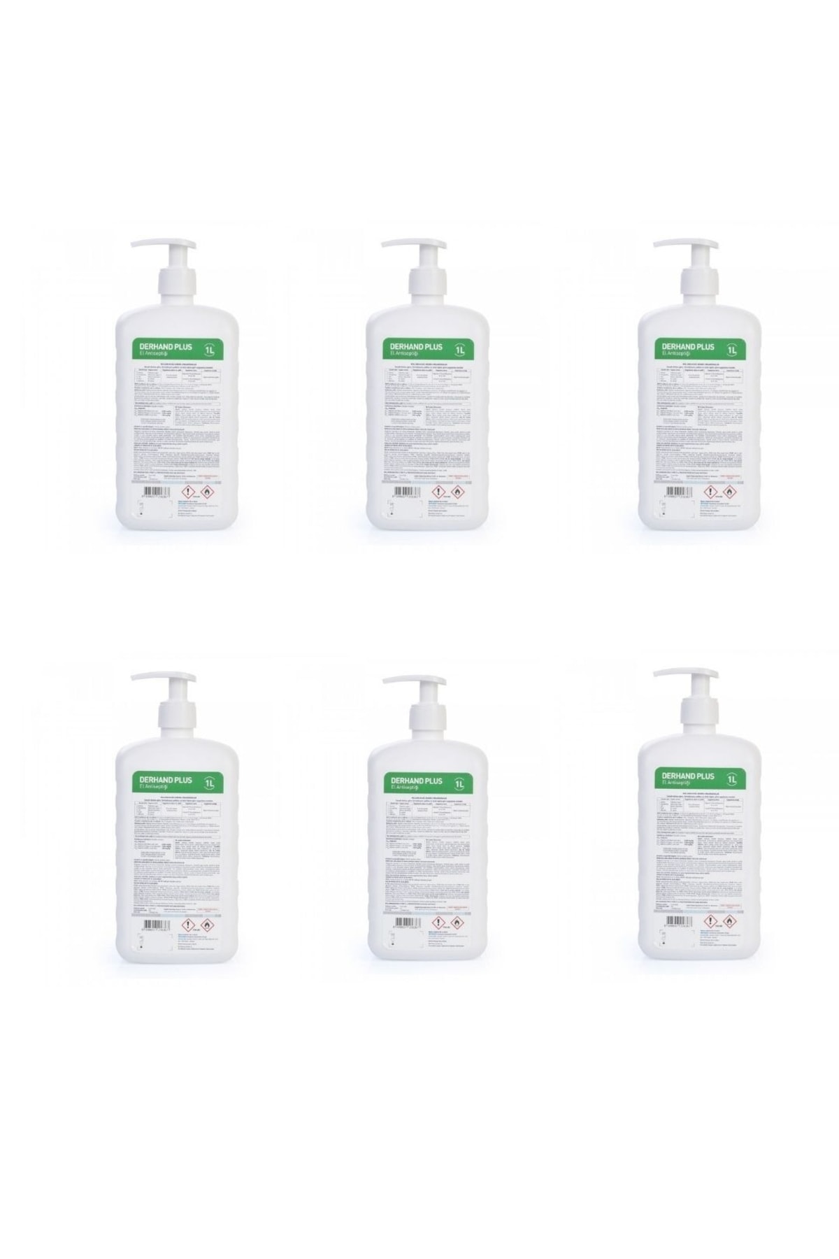 Derhand Plus El Dezenfektanı 1 Litre (6 Adet)