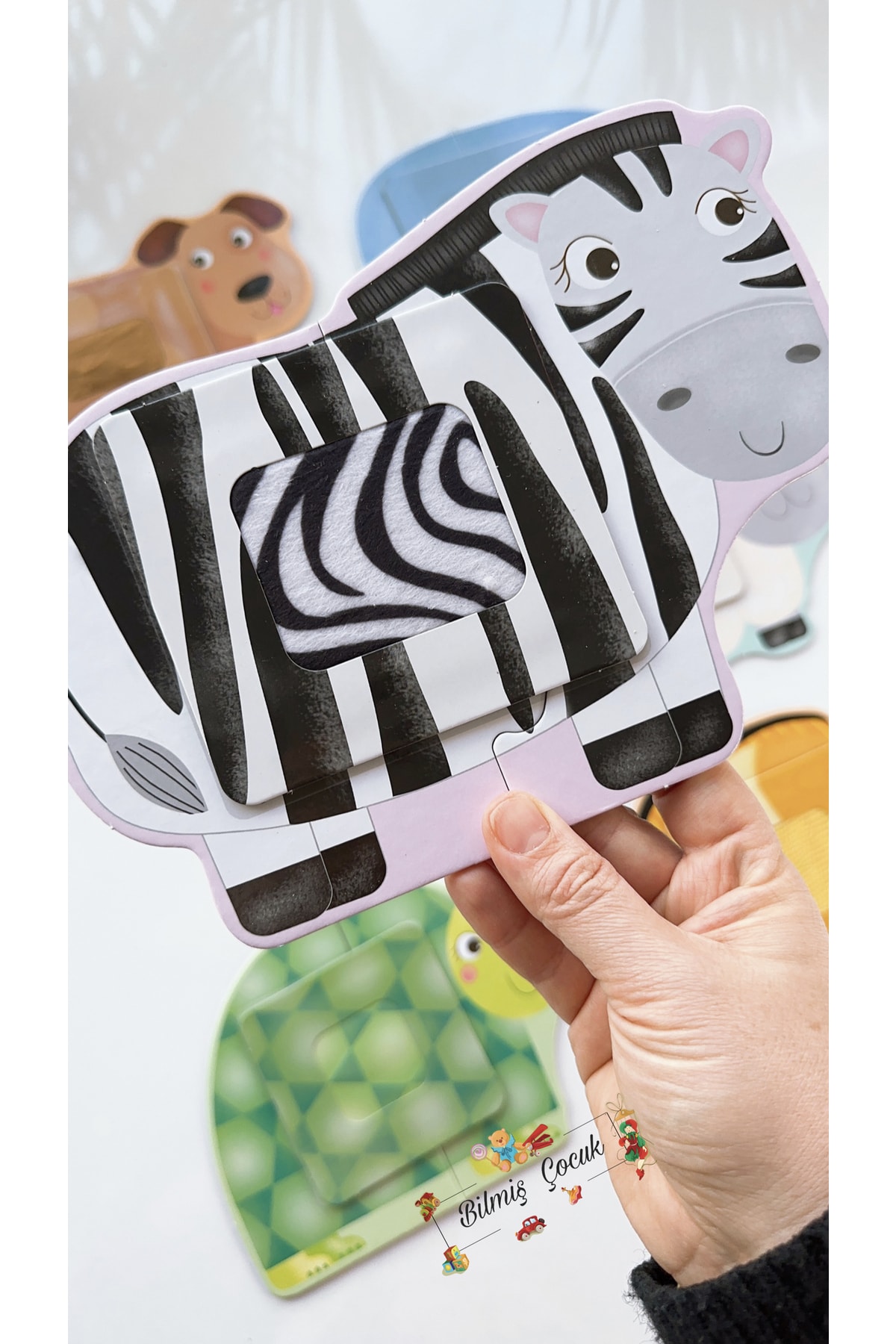 BİLMİŞ ÇOCUK Headu Tactile Montessori Puzzle Dokulu Hayvan 6 Figürlü Puzzle fotoğrafı 5 (önizleme)