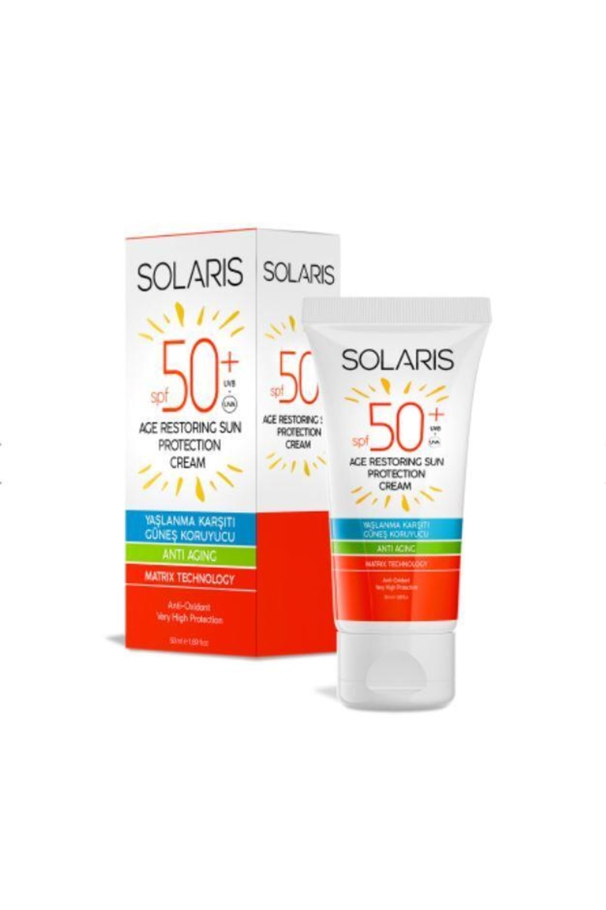 SOLARIS Güneş Kremi Yaşlanma Karşıtı Spf 50 Ve Çocuk Güneş Kremi Sprey Spf 50 Ve Güneş Koruyucu Krem Sprey fotoğrafı 2 (önizleme)