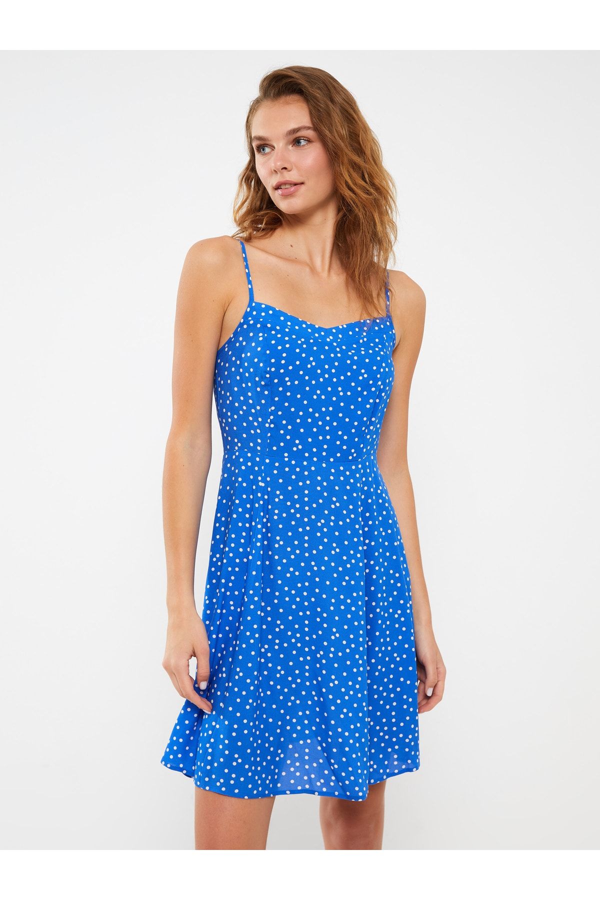 LC Waikiki LCW Casual Sweetheart Neckline Polka Dot Strap Women s