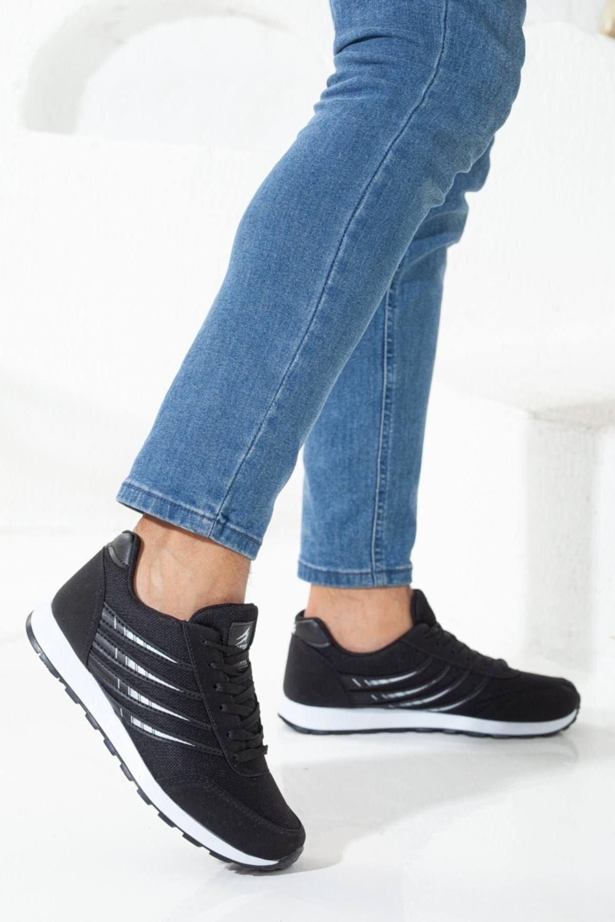 BOUIS Erkek Siyah Beyaz Günlük Comfort Casual Rahat Hafif Yumuşak Taban  Sneaker Spor Ayakkabı Fiyatı, Yorumları - Trendyol