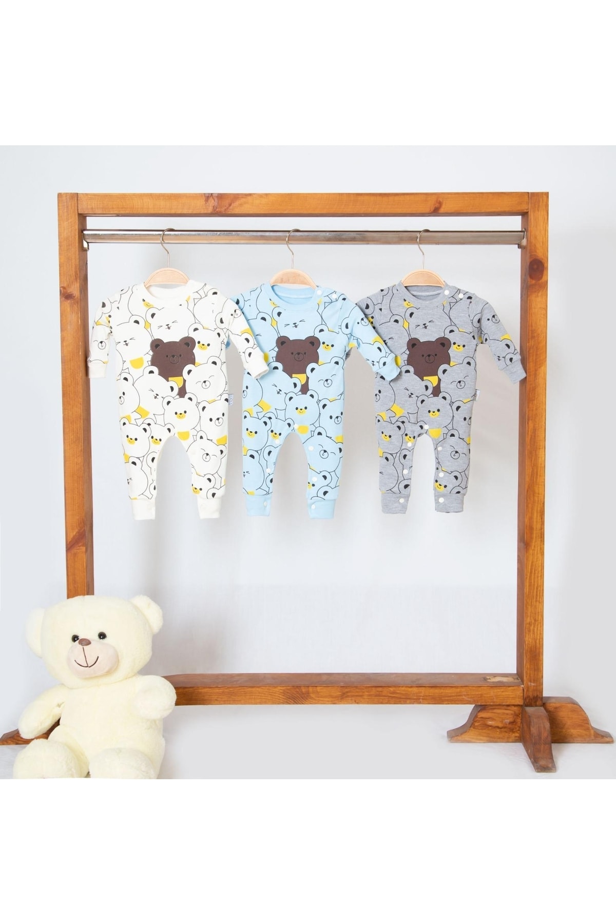 ست نوزادی پسرانه – دخترانه آبی Bubito | BB2021MD0001083 اورجینال - تصویر 2