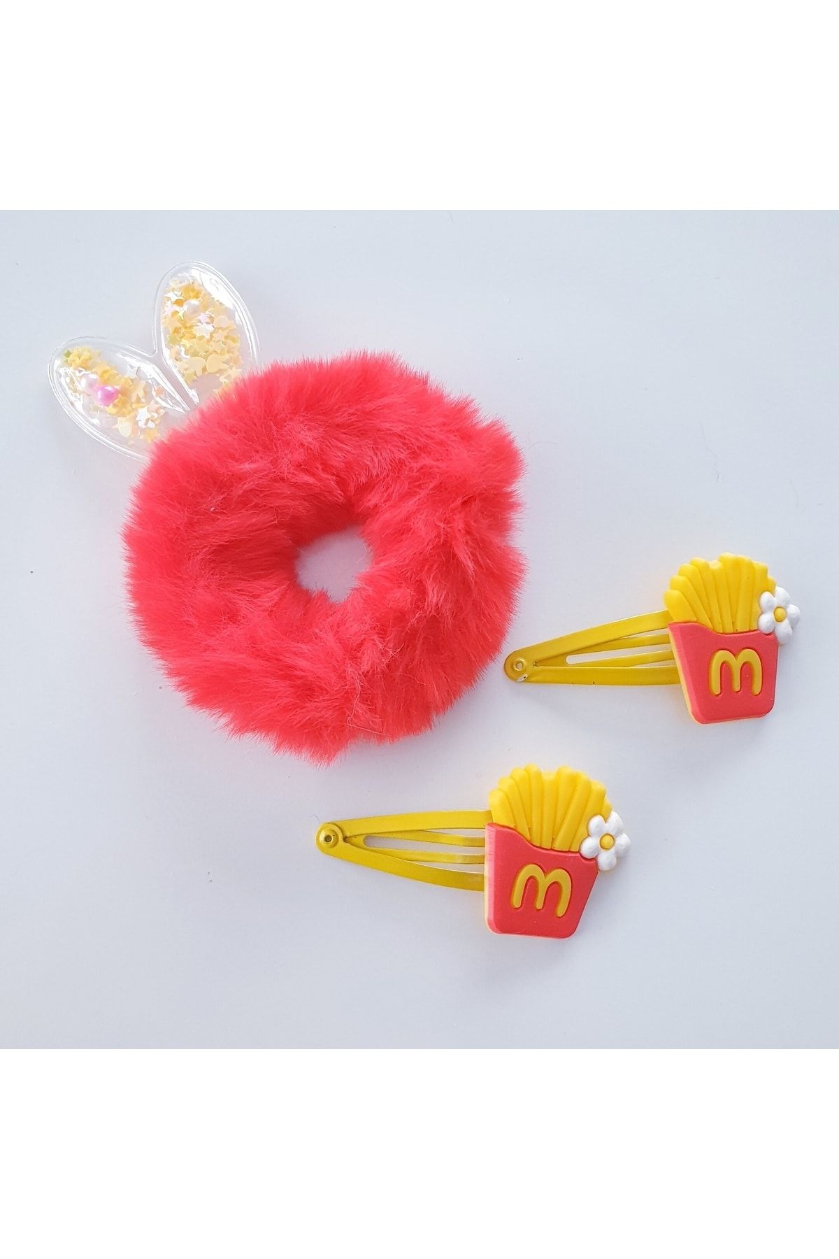 MAGRİB-Rabbit Eared Elastic Plush Buckle and Cute Figured Double Snap Buckle 2