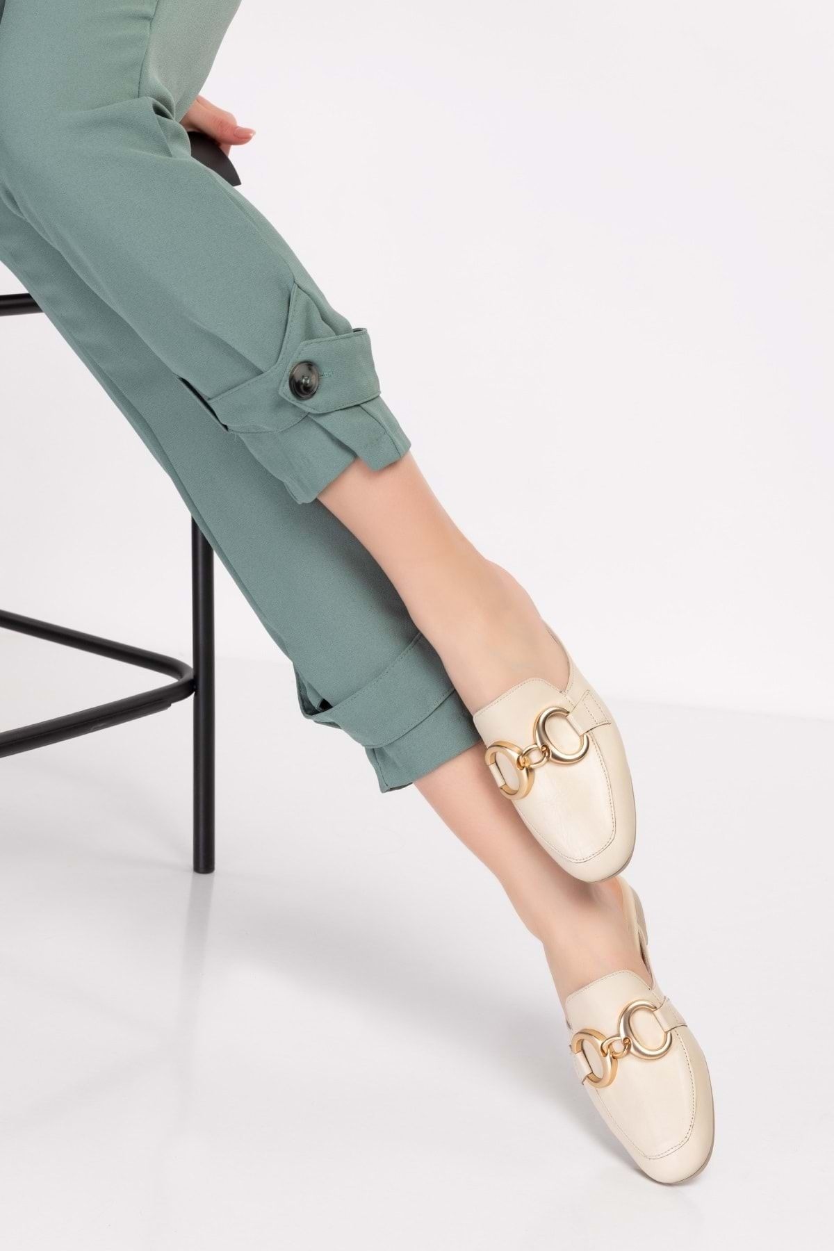 دمپایی نود زنانه زن Loafer Non .222 بژ 40 Gondol