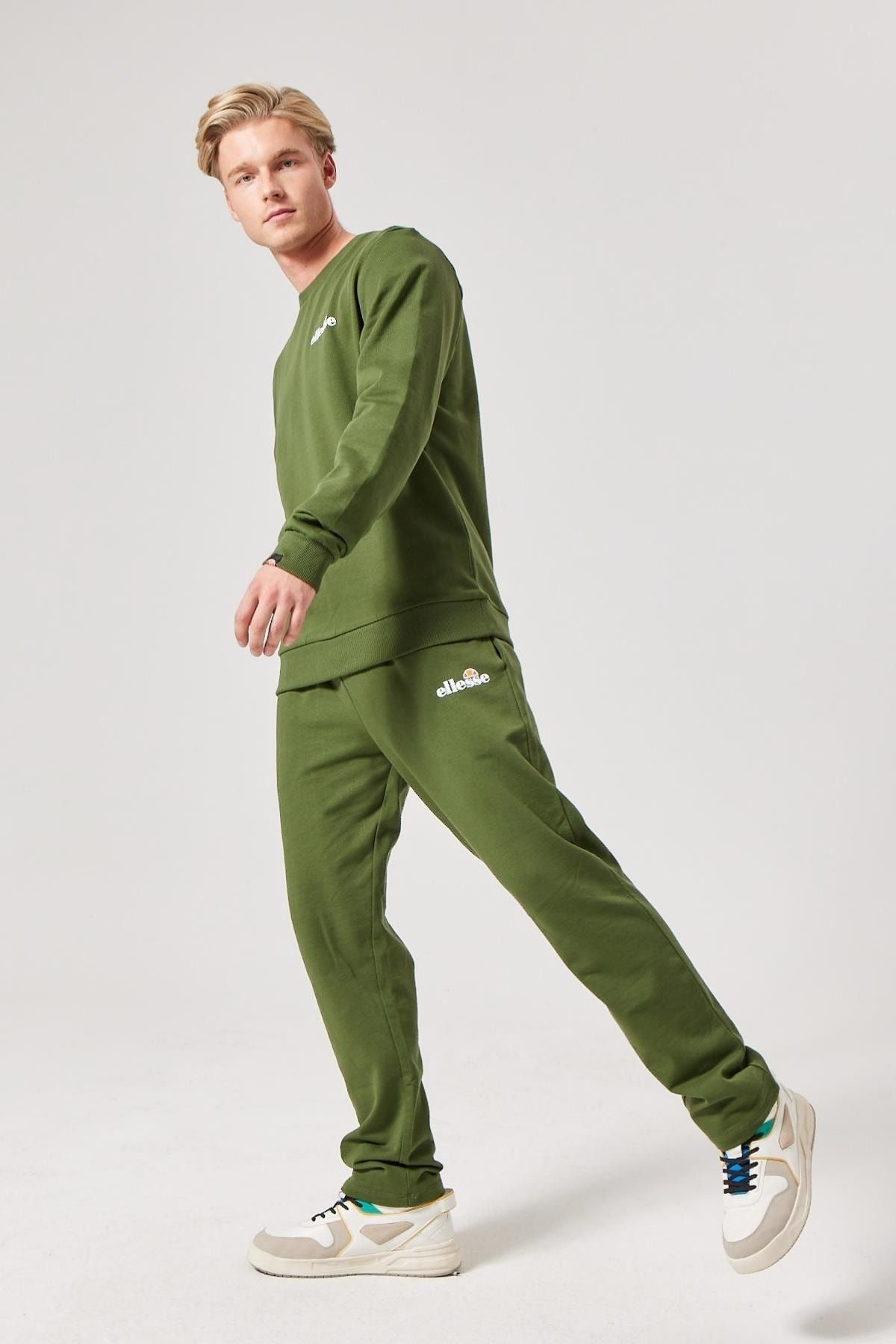 Green hotsell ellesse tracksuit