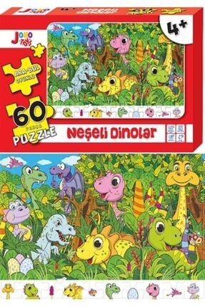 Joho Toys Neşeli Dinolar 60 Parça Puzzle 5550000000138