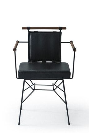 Siyah Deri Penyez Sandalye eymensesandalye003
