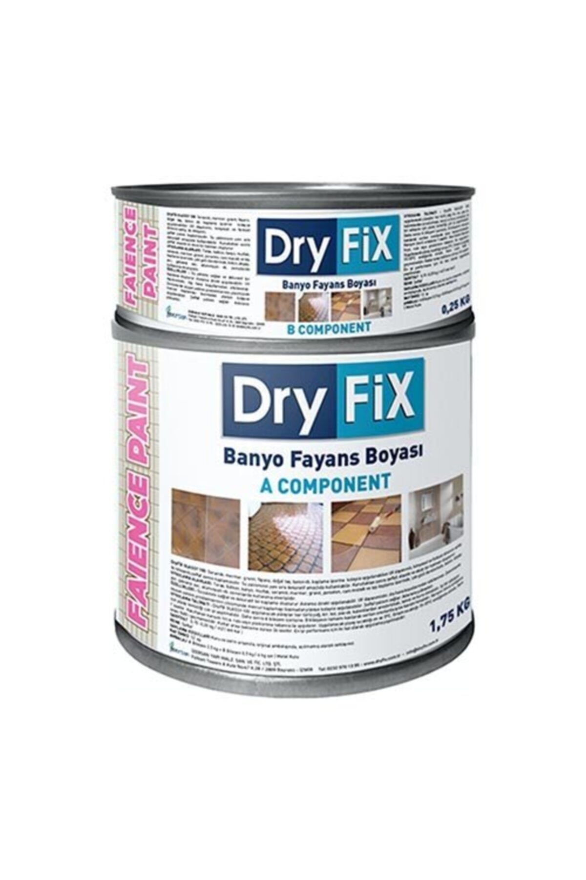 Dryfix Dry Fix Faience Paint (fayans Boyası)açık Gri 2 Kg