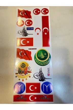 Türk Bayrağı Sticker Bayrak Sticker EDFE21EF5R5RR5E5
