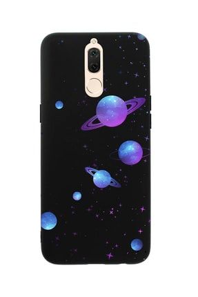 Huawei Mate 10 Lite Galaxy And Stars Premium Silikonlu Siyah Telefon Kılıfı MCHM10LGASTR