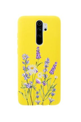 Xiaomi Redmi Note 8 Pro Lavender Premium Silikonlu Sarı Telefon Kılıfı MCXMRMN8PLLVN