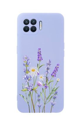 Oppo Reno 4 Lite Lavender Premium Silikonlu Lila Telefon Kılıfı MCOPR4LLVN