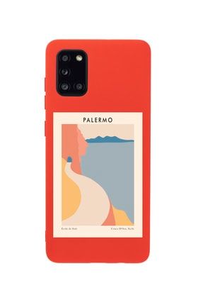 Samsung A31 Palermo Premium Silikonlu Kırmızı Telefon Kılıfı MCSAMA31LPLR